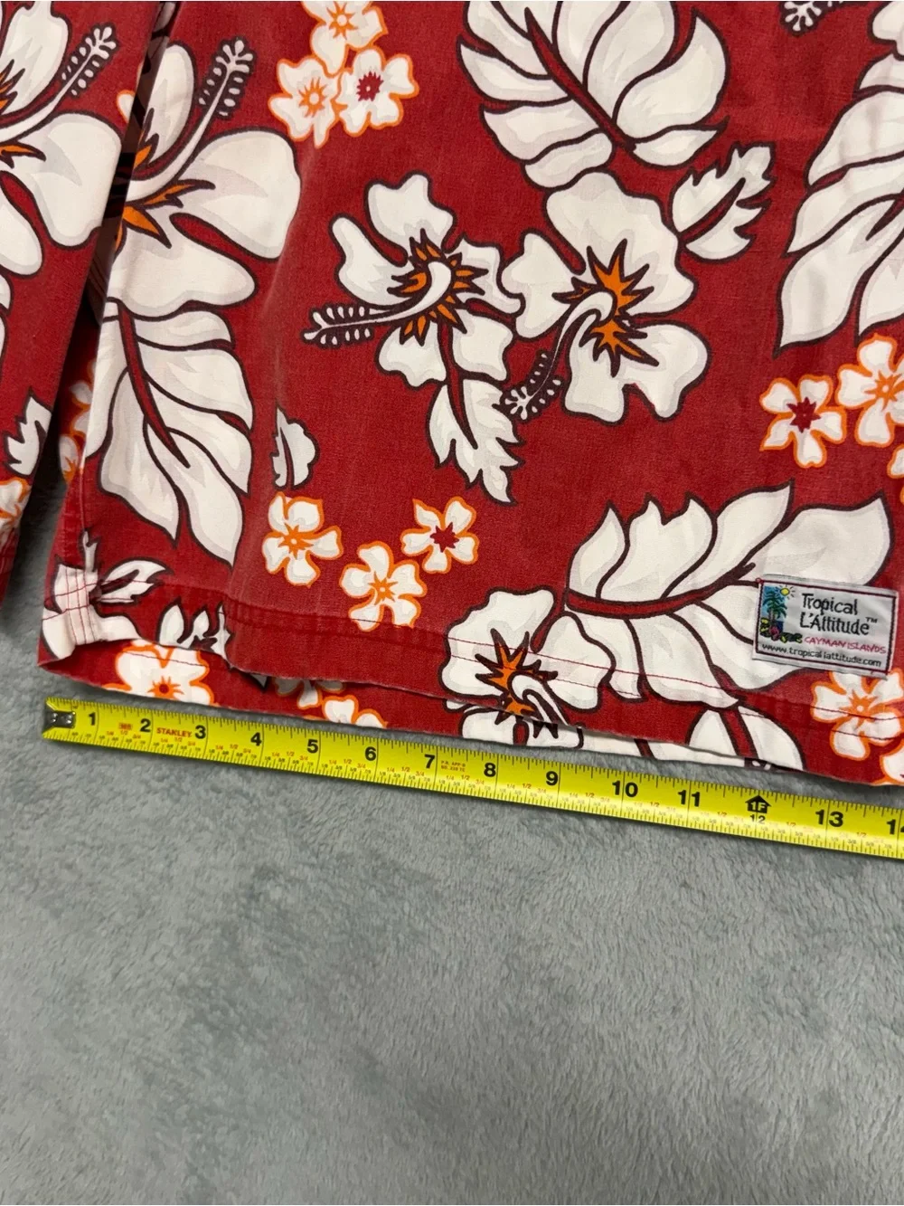 Vintage Tropical L’Attitude Mens 38 Board Shorts Hawaiian Floral Surf Y2K Swim